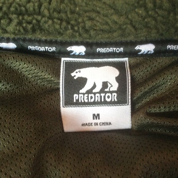 Predator Green Outdoor Activewear Hiking Sherpa Style Zip Up Vest Size Medium - Picture 3 of 5